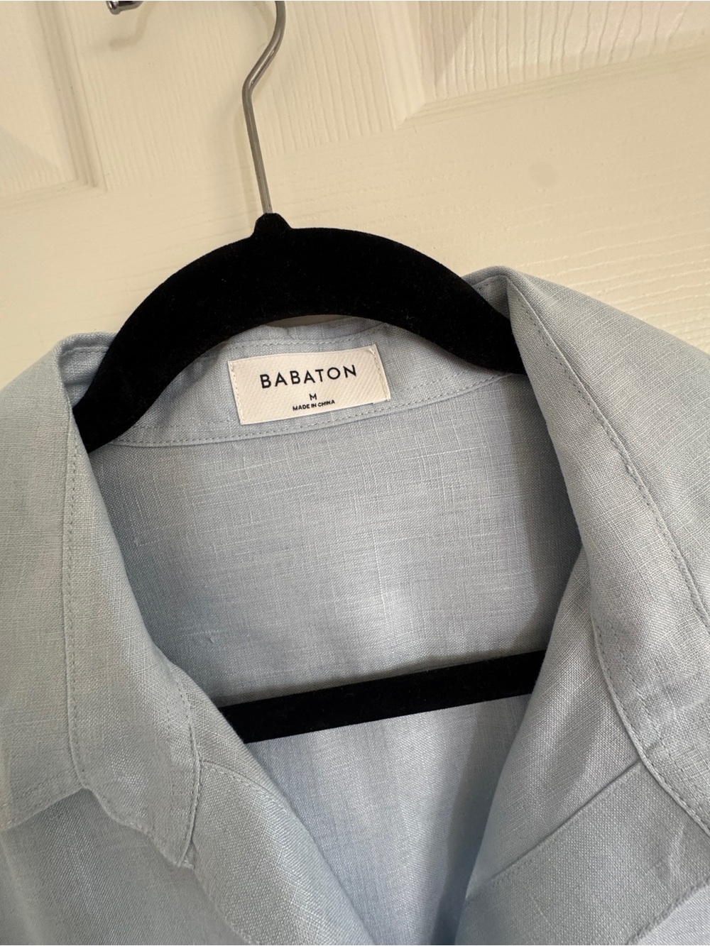 Babaton Pale Blue Linen Utility Shirt - Picture 7 of 10